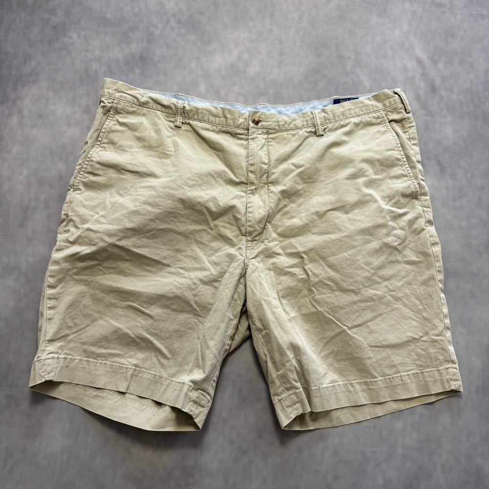 Polo Ralph Lauren Chino Shorts Mens 42 Khaki Tan Stretch Classic Fit Cotton